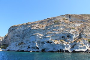 puimsteenrotsen Milos Cycladen