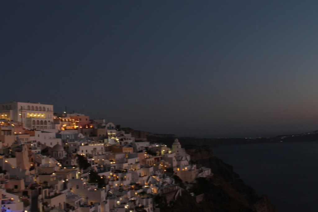 santorini by night