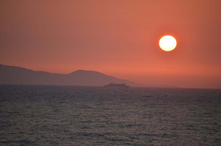 zonsondergang strand zon vakantie winter