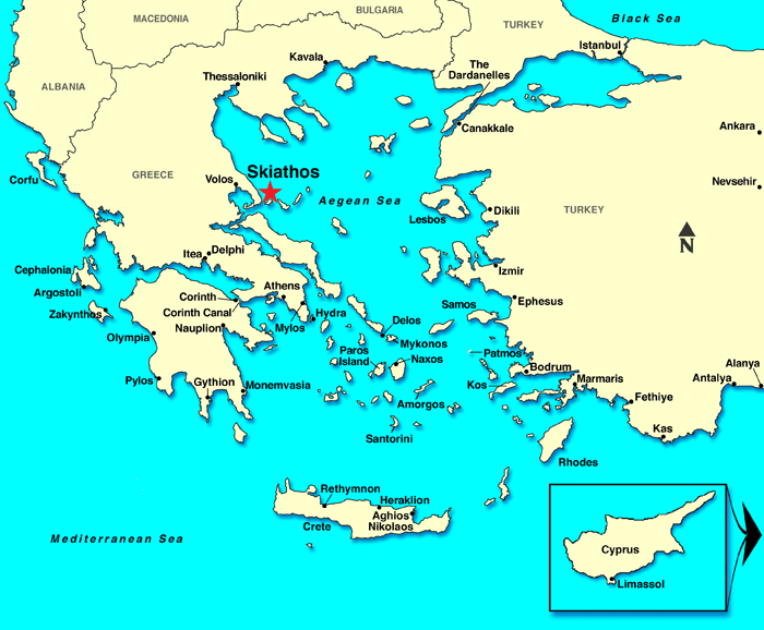 skiathos map zonvakantie kaart