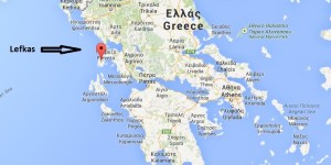 Waar ligt Lefkas. Kaart