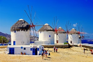 windmolens mykonos griekenland zonvakantie