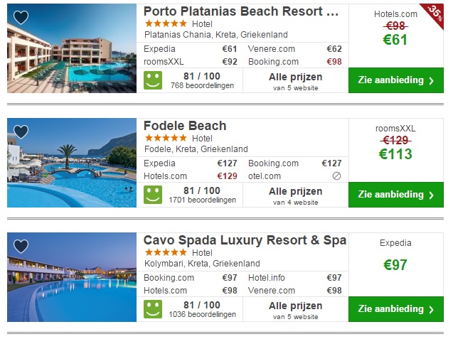 luxe hotels kreta vakantie