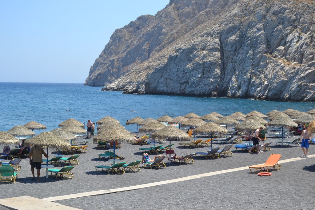 kamari strand Santorini