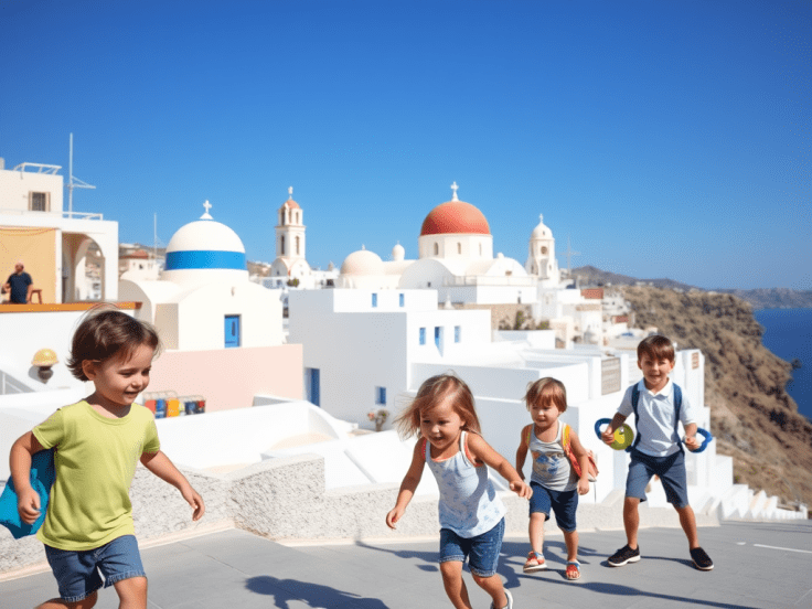 Familievakantie met het hele gezin naar Santorini