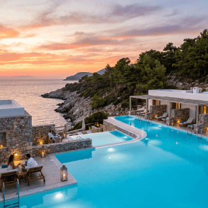 Luxe hotels met swim-up kamers op Samos