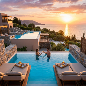 Luxe hotels met swim-up kamers op Samos